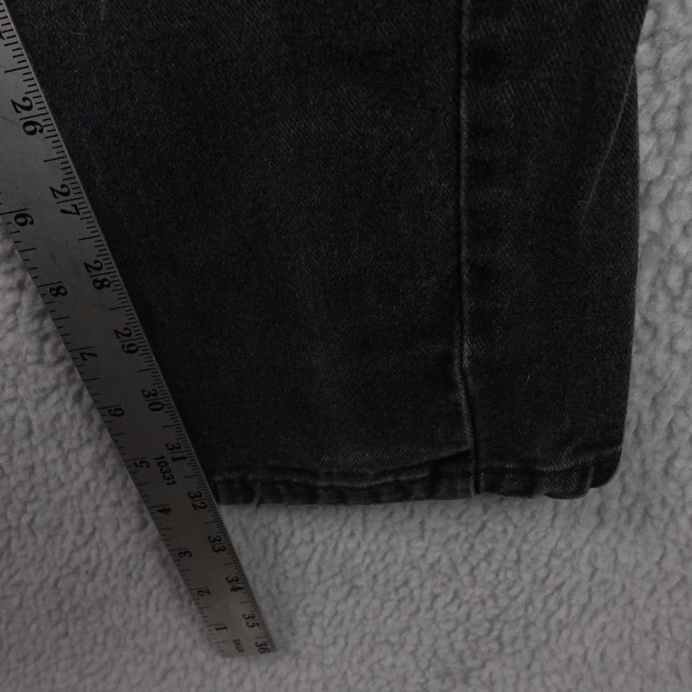 Vintage Guess Jeans Mens 32x32 Black High Waisted Tapered Leg Denim‎ Made in USA